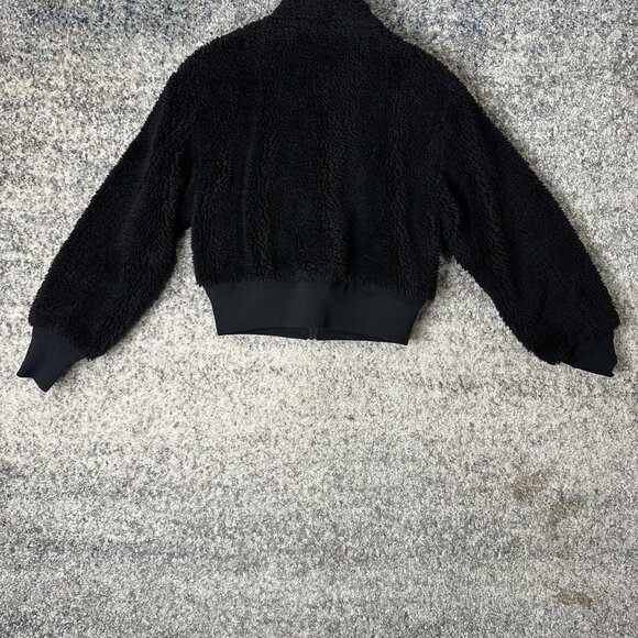 The Group Babaton Jacket Womens Small Black Faux Fur Sherpa Teddy Full Zip Cozy - Picture 6 of 13